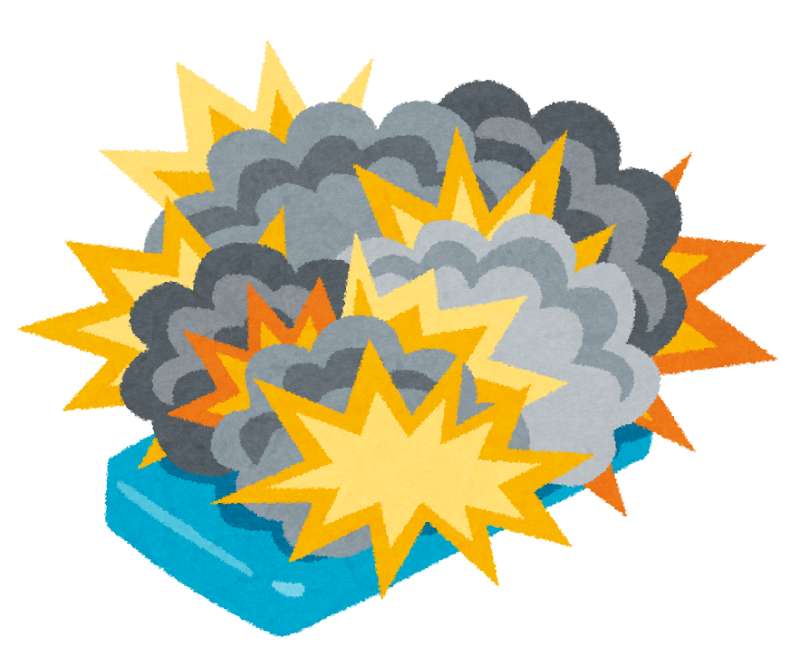 バッテリー爆発イメージ