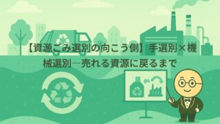 【資源ごみ選別の向こう側】手選別×機械選別―売れる資源に戻るまで