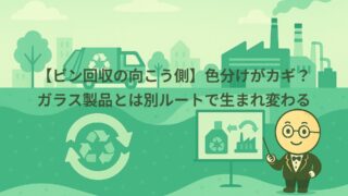 【ビン回収の向こう側】色分けがカギ？ガラス製品とは別ルートで生まれ変わる